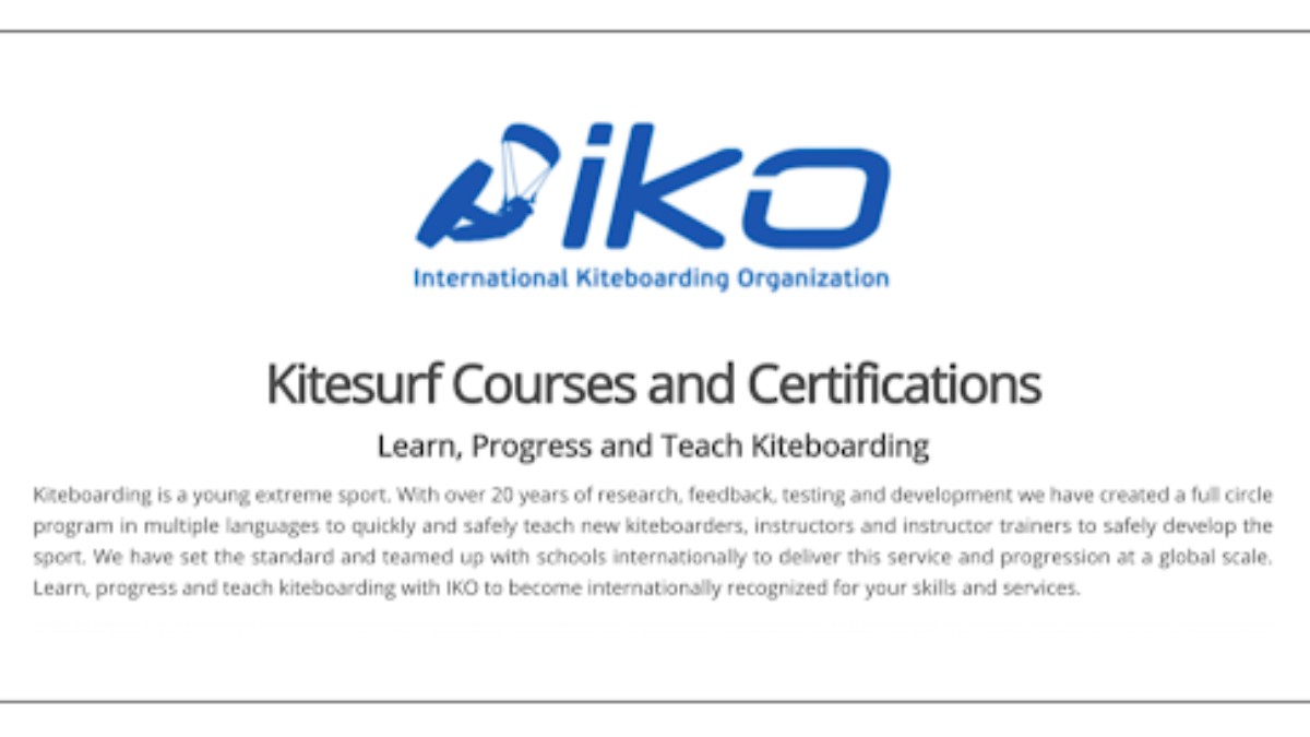 IKO Professional Training Kitesurfing Instructors