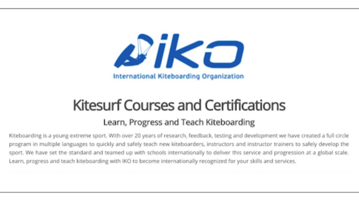 IKO professional training kitesurfing instructors