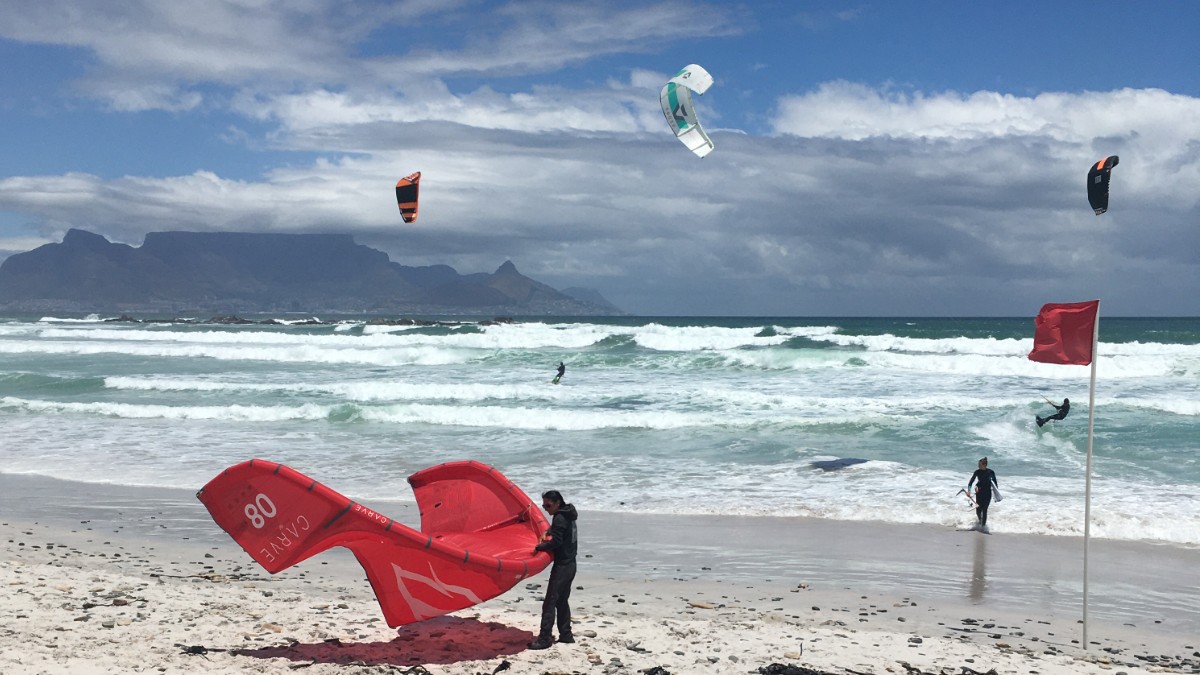 Cape Town Sudafrica Kitesurfing