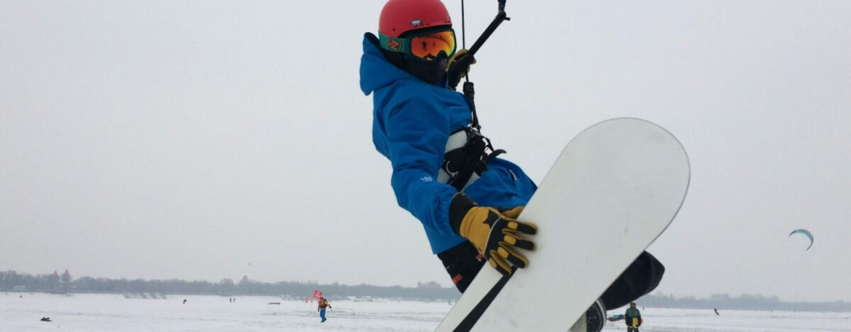 Kitesurf instructor felix fleischer snow kiting