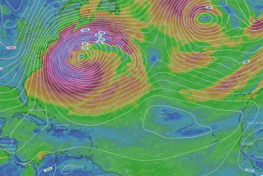 low pressure system kiting wetter