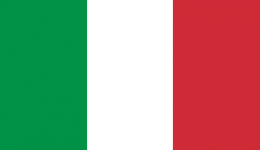 Italian flag kiteboarding in Italy