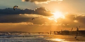 Kitesurfing in Blagoveshenskaya 