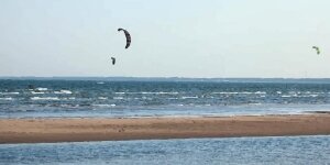 Kitesurfing in Mandjala Beach, Saaremaa